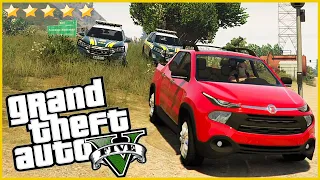 GTA V- FUGA ÉPICA DA POLICIA DE FIAT TORO! INSANO