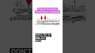 5 tips for Stravinsky Three Pieces, II, for clarinet #shorts