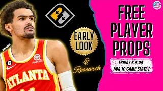 FREE PRIZEPICKS 3/3/23 🏀 NBA EARLY RESEARCH #playerprops