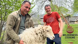 Cooking Lamb with @WILDERNESSCOOKING in the mountains of Azerbaijan!