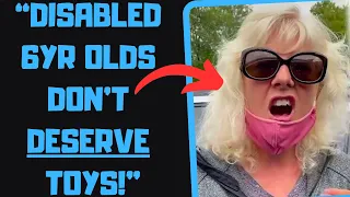 r/EntitledPeople - Psycho Karen Steals a 6Yr Old's Toy! Says She's "Too Disabled" to Play!