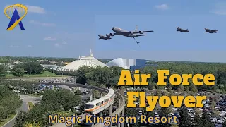 United States Air Force Fly Over Magic Kingdom on the Fourth of July 2023