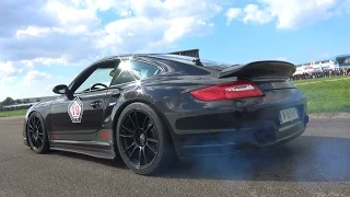 1300HP 9ff Porsche TR1300 - Start Up, Accelerations and Dragracing!