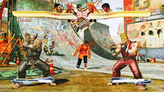 Heihachi & Kazuya vs Paul & Law (Hardest) Street Fighter X Tekken