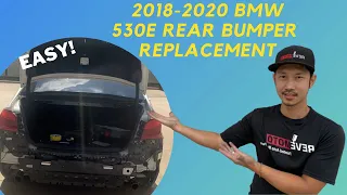 How to Replace a 2017-2020 BMW 5-Series (530E, M5, M550i) Rear Bumper  | Fast & Easy | ReveMoto