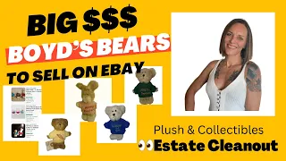 How much will I make? Boyd's Bears Plush Haul Estate Clean Out To Sell On Ebay & Poshmark Ep1