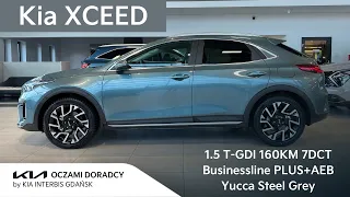 Kia XCEED 2024 [1.5 T-GDI 160KM 7DCT] wersja Businessline Plus + AE w kolorze Yucca Steel Grey | 4K