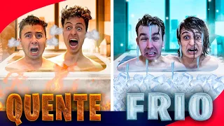 DESAFIO DA PISCINA QUENTE vs FRIA EM DUPLA!