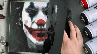 Joker Multi Layer Spray Paint Stencil Painting
