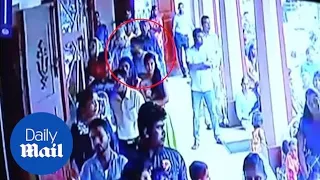 CCTV shows bomber entering Katuwapitiya Church