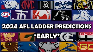 Early AFL 2024 Ladder Predictions