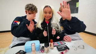 LITTLE SISTER DOES OUR MAKE UP CHALLENGE! (WHO LOOKS BETTER?)