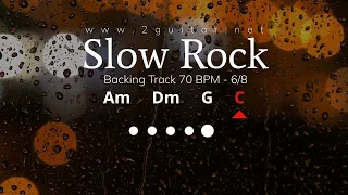 Nhạc nền Slow rock 70BPM nhịp 6/8 vòng hợp âm Am Dm G C.  Backing Track Slow rock (6251)