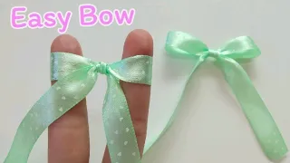 Make Simple easy Bow| วิธีทำโบว์จากริบบิ้นผ้า..อย่างง่ายไม่ถึงนาที