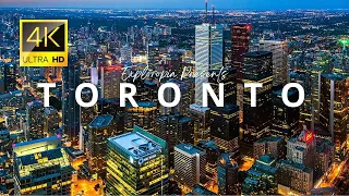Toronto, Ontario, Canada 🇨🇦 in 4K ULTRA HD 60 FPS Video at Night by Drone