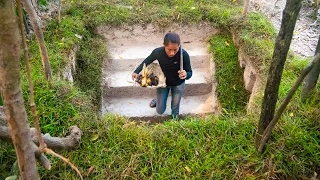 Girl Live Off Grid, Built The Most Secret Underground House by ancient skills