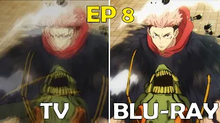MAPPA'S MOST HATED FIGHT is FIXED in Jujutsu Kaisen Season 2 Episode 8 TV vs BLU-RAY