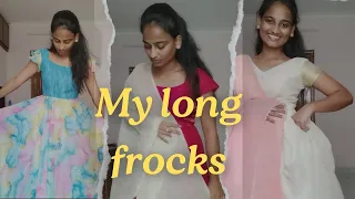 my long frocks. naku nachinattu nenu design cheskunna. #vlog #fashion #longfrock #fashiontrends