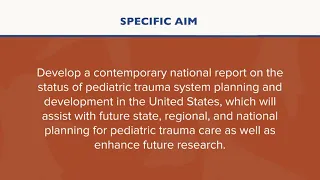 08.27.2021, "National Pediatric Trauma System Evaluation and Gap Analysis"