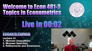 Econ 481 - Lecture 14: Inference in Moment Inequality Models II