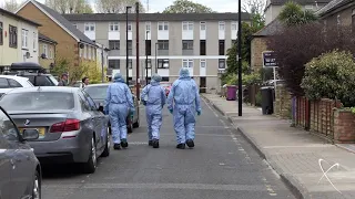 29 April 21 Crime Scene Images. Stabbing Incident 13 Yr Old Boy. Parsonage Street, Tower Hamlets E14