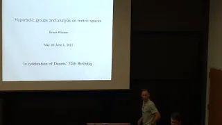 Hyperbolic groups and analysis on metric spaces I - Bruce Kleiner