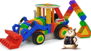 Magnetic Challenge - How to make a CAT Wheel Loader with a Magnetic Ball - Magnet Ideas 4K