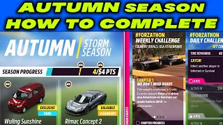 FORZA HORIZON 5 - AUTUMN Season Festival Playlist HOW TO COMPLETE GUIDE! Tutorial | Series 4 | Photo