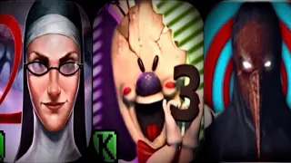 Slow Motion JumpScare Of Enemies In Evil Nun 2🤡Smiling-X Zero🤡Ice Scream 3