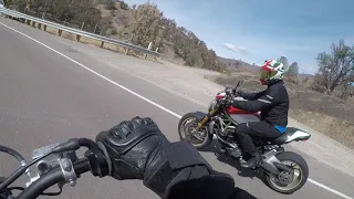 DRZ400SM chasing down a couple of Ducati Monsters Part 5