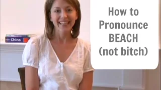 How to pronounce BEACH 🏖 (not BITCH)- American English Pronunciation Lesson