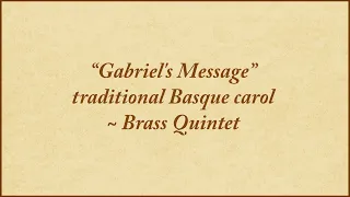 Gabriel's Message — brass quintet