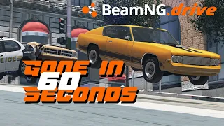 Gone in 60 Seconds - Epic Police Car Chase and Speed Crashes in BeamNG.drive Movie 4K