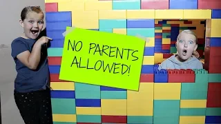 KIDS ONLY Giant LEGO FORT! No Parents Allowed