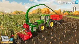 Farming Simulator 22🔸Elmcreek #05🔸Chopping Maize with a LACOTEC Chopper and Making Silage. Plowing