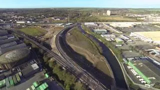 Aerial views of the Bacon Factory Curve