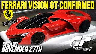 New FERRARI Vision GT car announced for GT7! | Finally Unveiling on November 27th