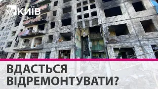 "Внучка стояла боса на склі": важкі спогади жителів обстріляного будинку на Оболоні, який ремонтують