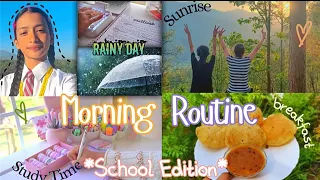 A productive 5AM morning routine for offline school! *realistic!! | 🍜🍔✨