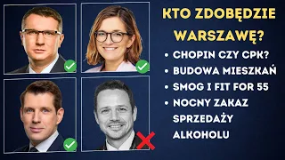 Debata: Biejat, Wipler, Bocheński, Trzaskowski? Kto będzie prezydentem Warszawy?