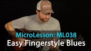 Easy Fingerstyle Blues Guitar Lesson - Beginner Fingerstyle Guitar Lesson - ML038