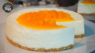 Tarta de Queso y Melocotón, sin horno | Tonio Cocina