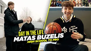 "He's a 6'10" Point Guard" Day In The Life w/ Matas Buzelis | From High School To PRO