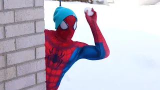 Spiderman's Snow Day In Real Life (Miles Morales)