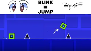 Playing Geometry Dash with MY EYES!