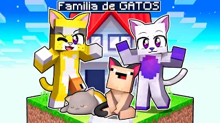 FAMILIA de GATOS ATRAPADOS en un CHUCK 🐱🧶 | Michi Miau con BEBE NOOB y Capitan Winki MINECRAFT