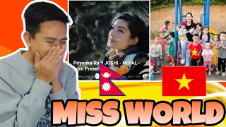 ATEBANG REACTION | MISS WORLD NEPAL AND VIETNAM 2023 INTRODUCTION VIDEOS #missworld2023