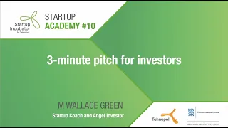 “3-minute pitch for investors” by Mark Wallace