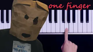 SAKIT - Zynakal ft Yonnyboi / one finger EASY piano tutorial (melodica tutorial)