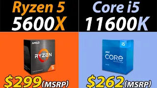 Ryzen 5 5600X Vs. i5-11600K | Stock and Overclock Benchmarks | RTX 3080 and RX 6800 XT